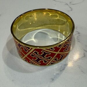 Tory Burch- Orange, Purple and Gold Patterned Bangle